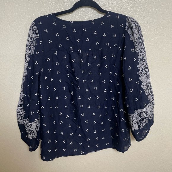 ⭐️ Peasant Blowsy Boho Peasant Hipster Hippie Chic Glam Business Casual Blouse - Picture 4 of 4